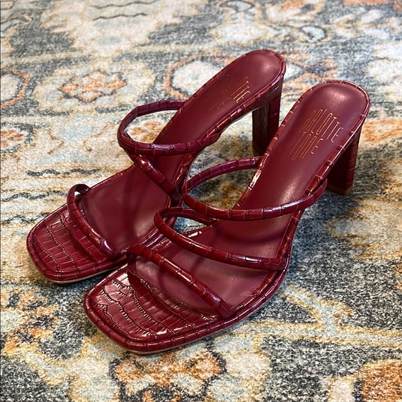 Charlotte Stone Shoes - Charlotte Stone red croc strappy sandals